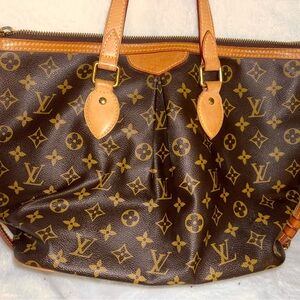 Louis Vuitton Brown and Tan Monogram Tote